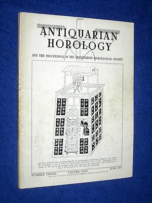 Seller image for Antiquarian Horology, 1975 June. and the Proceedings of the Antiquarian Horological Society. for sale by Tony Hutchinson