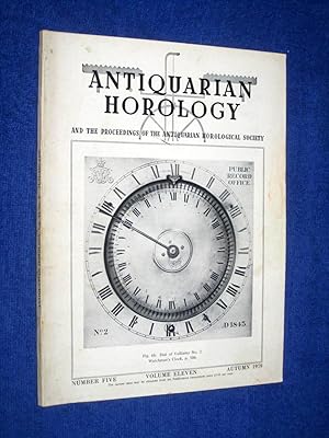 Seller image for Antiquarian Horology, 1979 Autumn. and the Proceedings of the Antiquarian Horological Society. for sale by Tony Hutchinson