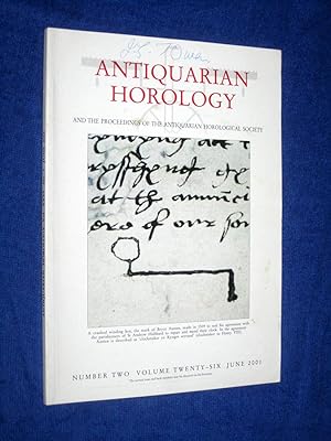 Seller image for Antiquarian Horology, 2001 June, and the Proceedings of the Antiquarian Horological Society. for sale by Tony Hutchinson