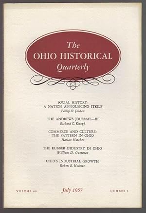 Seller image for The Ohio Historical Quarterly: July 1957 for sale by Clausen Books, RMABA