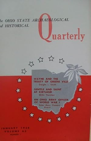 Seller image for The Ohio State Archaeological and Historical Quarterly: January 1954 for sale by Clausen Books, RMABA