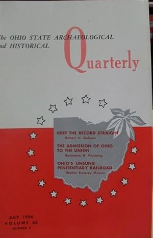 Seller image for The Ohio State Archaeological and Historical Quarterly: July 1954 for sale by Clausen Books, RMABA