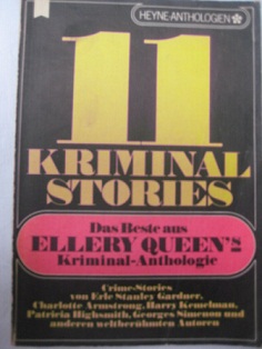 Imagen del vendedor de 11 Kriminal Stories Das Beste aus Ellery Queen`s Kriminal-Anthologie dt. EA a la venta por Alte Bcherwelt