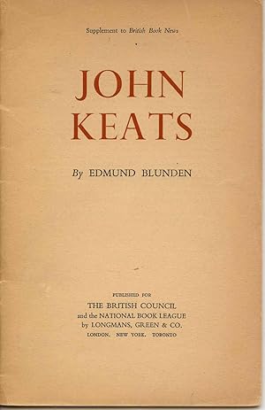 Seller image for John Keats (Supplement to British Book News) for sale by Books Do Furnish A Room