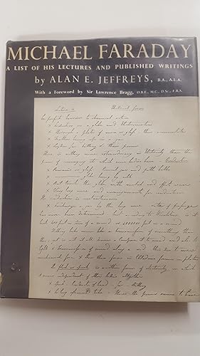 Imagen del vendedor de MICHAEL FARADAY: A LIST OF HIS LECTURES AND PUBLISHED WRITINGS. a la venta por Cambridge Rare Books