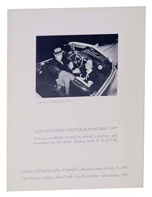 Bild des Verkufers fr Lou Stoumen: Photographs 1934-1977 zum Verkauf von Jeff Hirsch Books, ABAA
