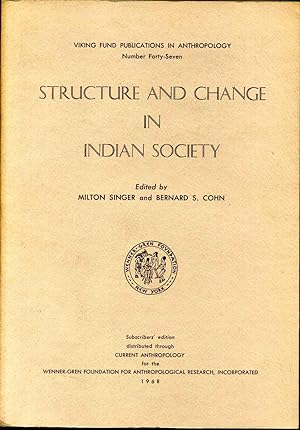 Seller image for STRUCTURE AND CHANGE IN INDIAN SOCIETY. for sale by Kurt Gippert Bookseller (ABAA)