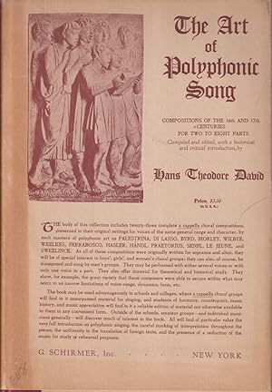 Bild des Verk�ufers f�r The Art Of Polyphonic Song Compositions Of The 16th And 17th Centuries For Two To Eight Parts zum Verkauf von Jonathan Grobe Books