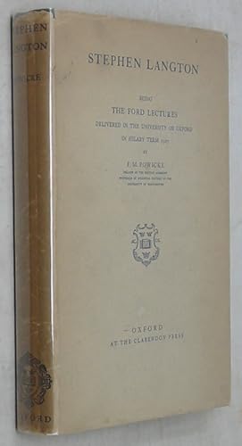 Stephen Langton: Being the Ford Lectures Delivered in the University of Oxford in Hilary Term 1927