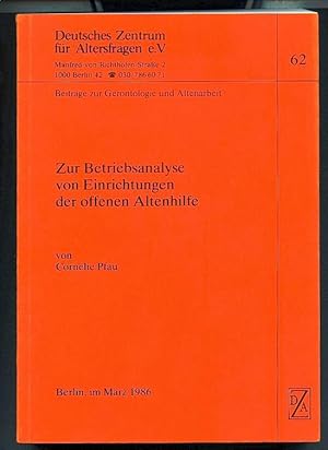 Zur Betriebsanalyse von Einrichtungen der offenen Altenhilfe.