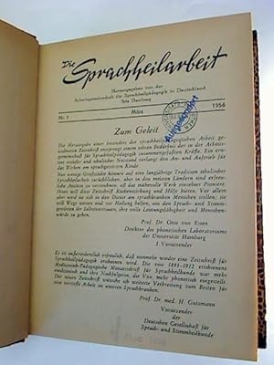 Die Sprachheilarbeit. - Jg. 1 - 4 / 1956 - 1959 (gebunden in 1 Bd.)