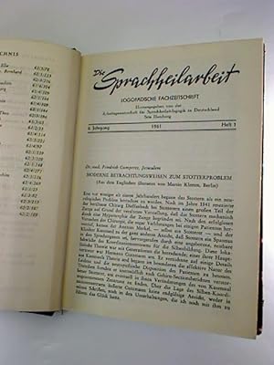 Die Sprachheilarbeit. - Jg. 6 - 7 / 1961 - 1962 (gebunden in 1 Bd.)
