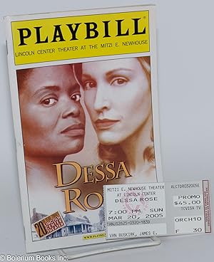 Seller image for Dessa Rose; a new musical Playbill for the Lincoln Center Theater Production for sale by Bolerium Books Inc.