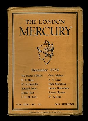 Bild des Verkufers fr The London Mercury; Volume XXXI No. 182 [December 1934] zum Verkauf von Little Stour Books PBFA Member