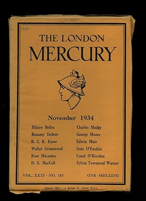 Image du vendeur pour The London Mercury | Volume XXXI No. 181 [November 1934] mis en vente par Little Stour Books PBFA Member