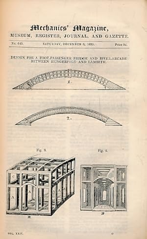 Immagine del venditore per The Mechanics' Magazine, Museum, Register, Journal, and Gazette. Part CLV, December 1835 venduto da Barter Books Ltd