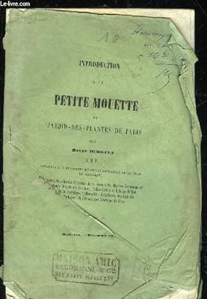Bild des Verkufers fr INTRODUCTION A LA PETITE MOUETTE DU JARDIN-DES-PLANTES DE PARIS zum Verkauf von Le-Livre