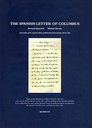 Seller image for The Spanish Letter of Columbus . . . A facsimile of the original edition published by Bernard Quaritch in 1891. for sale by Bernard Quaritch Ltd ABA ILAB