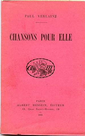 Bild des Verkufers fr CHANSONS POUR ELLE. zum Verkauf von Librairie CLERC