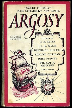 Immagine del venditore per Argosy | The Short Story Magazine of Complete Stories | Volume XV Number 10 | October, 1954 | H. E. Bates 'Chaff in the Wind'; Bertrand Russell 'The Queen of Sheba's Nightmare'; Edmund Gilligan 'Sea Rescue'; John Pudney 'An Opening for Father'; Robert Sheckley 'The Impacted Man'; 'John Steinbeck 'Sweet Thursday'. venduto da Little Stour Books PBFA Member