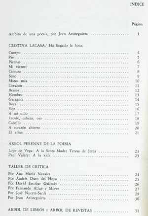 Revista ÁRBOL DE FUEGO : Poesía. No.44 Jul 1971 : Cristina Lacasa: Ha Llegado la Hora