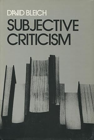 Imagen del vendedor de Subjective Criticism a la venta por Kenneth A. Himber