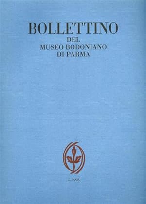 Image du vendeur pour Bollettino del Museo Bodoniano di Parma n.7 1993. Quaecumque recepit Apollo: Scritti in onore di Angelo Ciavarella. Per Angelo Ciavarella. Profilo biografico e bibliografico di Erminda Del Monaco. Testimonianze e ricordi di Pier Giovanni Allegri, Andrea Borri, Baldassarre Molossi, Giovanni Pettenati. Miscellanea di studi. Presentazione di Leonardo Farinelli. Il volume  ricchissimo di articoli eruditi di bibliofilia e di studi umanistici, citazione dall'Indice di alcuni: --Serenella Baldelli Cherubini:Giulio Bernardino Tomitano, dal carteggio con Giambattista Bodoni. --Vincenzo Banzola:Amilcare Pizzi, una vita per il libro d'arte. --Giuseppe Bertini:Una lettera di Paolo Maria Paciaudi sull'inolculazione del vaiolo a Ferdinando di Borbone. --Corrado Camizzi:Un'amicizia compromettente, G.B.Bodoni, Adeodato Turchi, Giuseppe Poggi. --Anna Ceruti Burgio:Basinio Basini umanista parmense. --Mauro Cotone:Bodoni nelle lettere dei suoi corrispondenti inglesi. Marie Georges Carreras:La divinisati mis en vente par FIRENZELIBRI SRL