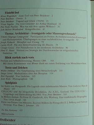 Seller image for Freibeuter 12. Vierteljahreszeitschrift fr Kultur und Politik. / Thema: Architektur - Avantgarde oder Massengeschmack? Mit zahlreichen Schwarzweiss-Abbildungen im Text und auf Tafeln. for sale by Antiquariat Tarter, Einzelunternehmen,