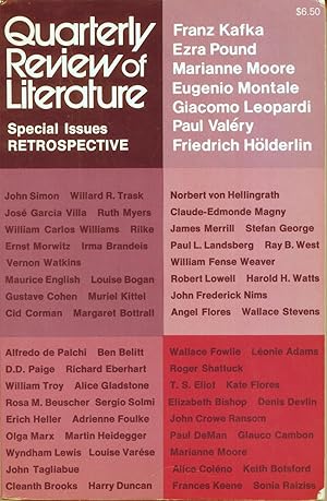 Image du vendeur pour Quarterly Review of Literature Special Issues Retrospective mis en vente par Frank Hofmann