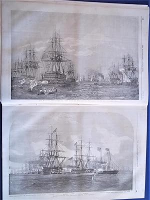 Image du vendeur pour The Illustrated London News (Two Numbers Double Issue: Vol. XXIII Nos. 639 and 640, August 20, 1853) With Lead Article "The Working Classes and Their Strikes" and Supplement "Naval Review at Spithead" mis en vente par Bloomsbury Books