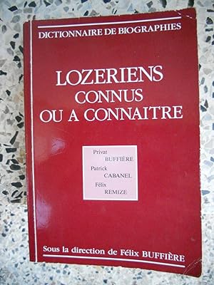 Image du vendeur pour Dictionnaire des biographies - Lozeriens connus ou a connaitre mis en vente par Frederic Delbos