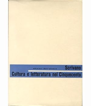 Immagine del venditore per Cultura e Letteratura nel Cinquecento. venduto da LIBET - Libreria del Riacquisto