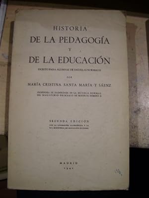 Seller image for HISTORIA DE LA PEDAGOGA Y DE LA EDUCACIN (Madrid, 1941) for sale by Multilibro