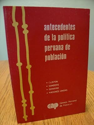 antecedentes de la politica peruana de poblacion