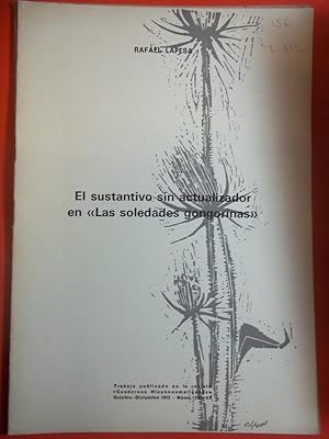 Bild des Verkufers fr El Sustantivo sin Actualizador en las Soledades Gongorinas. zum Verkauf von Carmichael Alonso Libros