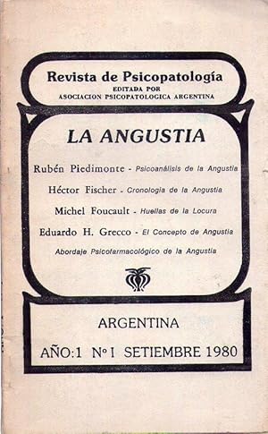 Imagen del vendedor de REVISTA DE PSICOPATOLOGIA - No. 1. Ao 1, setiembre 1980 a la venta por Buenos Aires Libros