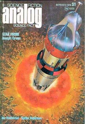 Bild des Verkufers fr Analog: Science Fiction/Science Fact (Vol. XCV, No. 10, October 1975) "Star Probe" zum Verkauf von Round Table Books, LLC