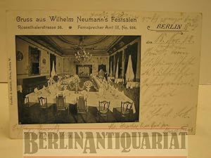Immagine del venditore per Gruss aus Wilhelm Neumann's Festslen. Rosenthalerstrasse 36. venduto da BerlinAntiquariat, Karl-Heinz Than