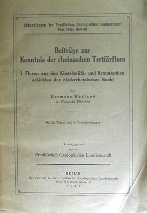 Imagen del vendedor de Floren aus den Kieseloolith und Braunkohlenschichten der niederrheinischen Bucht. a la venta por Rheinlandia Verlag