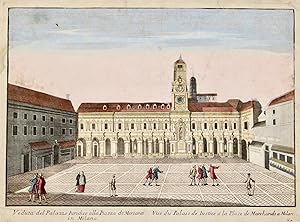 Veduta del palazzo Iuridico ala piazza de' Mercanti in Milano (rip. In francese)