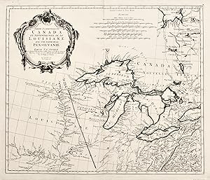 Partie occidentale du Canada et septentrionale de la Louisiane avec une partie de la Pensilvanie.