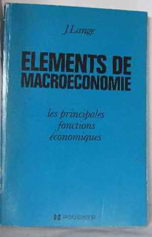 Elements de macroéconomie