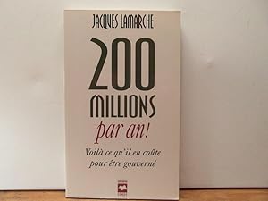 Image du vendeur pour 200 millions par an mis en vente par Bidonlivre