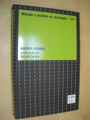 Immagine del venditore per MTODO Y MEDIDA EN SOCIOLOGA venduto da LIBRERIA TORMOS