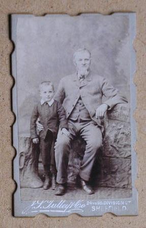 Bild des Verkufers fr Carte De Visite Photograph. Portrait of a Father & Son. zum Verkauf von N. G. Lawrie Books