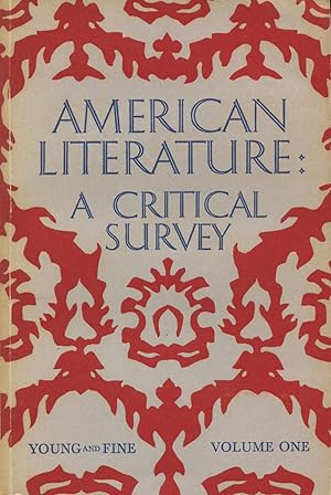 Image du vendeur pour American Literature: A Critical Survey, Volume One mis en vente par Kenneth A. Himber