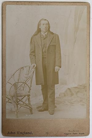 Photograph of First Nations Male. Metis? Cabinet Card.