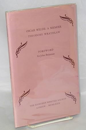 Immagine del venditore per Oscar Wilde: a memoir venduto da Bolerium Books Inc.