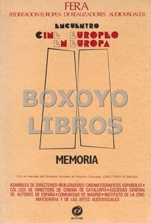 Encuentro cine europeo en Europa. Memoria