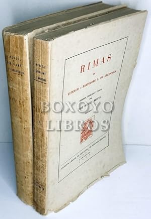Rimas de Lupercio y Bartolomé L. de Argensola. Edición, prólogo y notas por José Manuel Blecua. V...